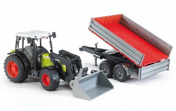 Bruder -  Claas Nectis 267 F mit Frontlader und Bordwandanhänger